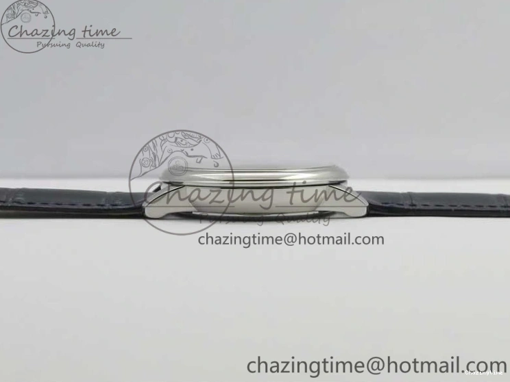 1218 Timeless De Ville Prestige Real PR SS ZF 1:1 Best Edition Gray Dial Blue Markers on Blue Leather Strap MIYOTA 7936